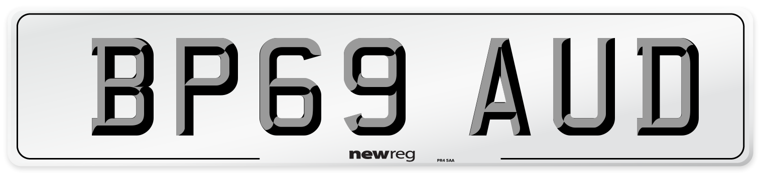 BP69 AUD Number Plate from New Reg